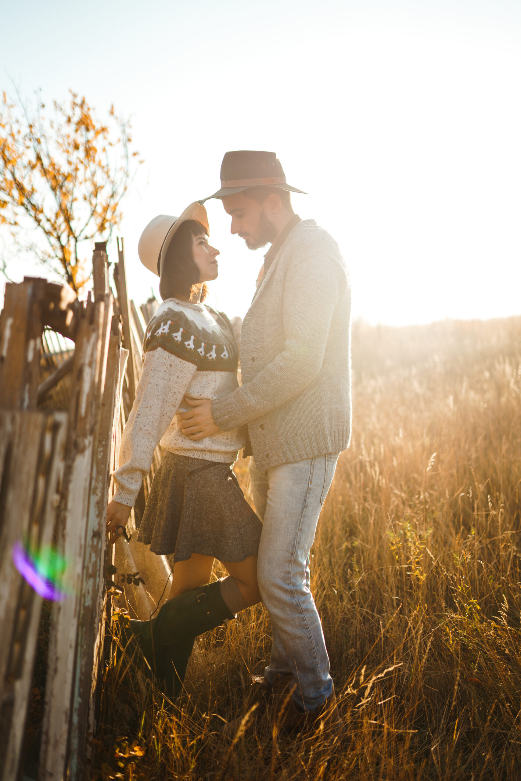 Romantic couple’s portrait on a photography portfolio site